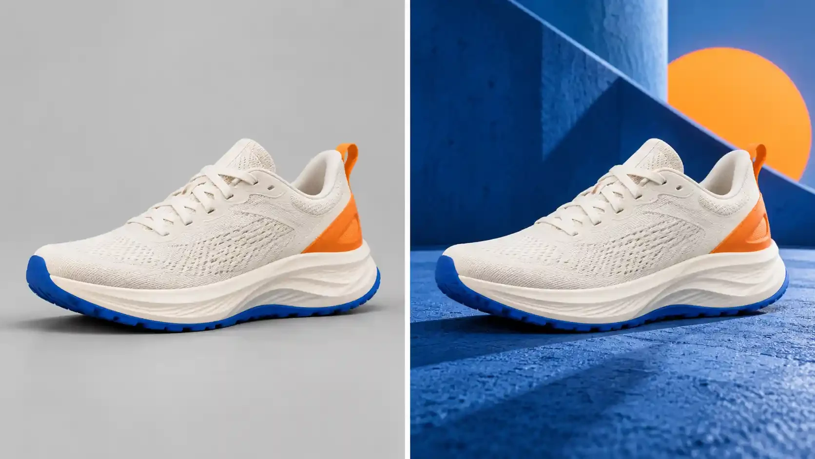 Sneaker background replacement example