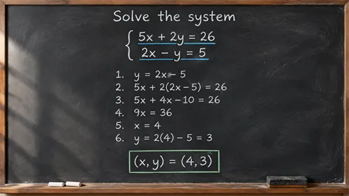 Solving a Linear Equation System GPT Image 2.5 output