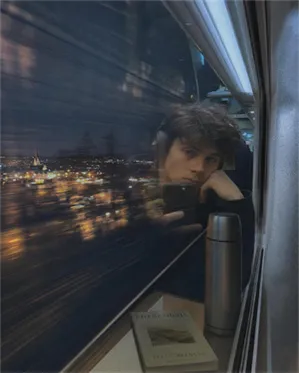 Night train portrait