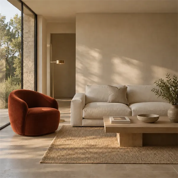 Warm Modern Living Room Edit generated with GPT Image 2.5 Sunburst