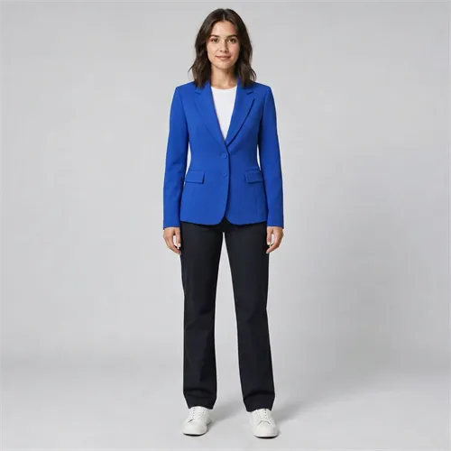 Cobalt Blue Blazer Outfit Change generated with Nano Banana 2